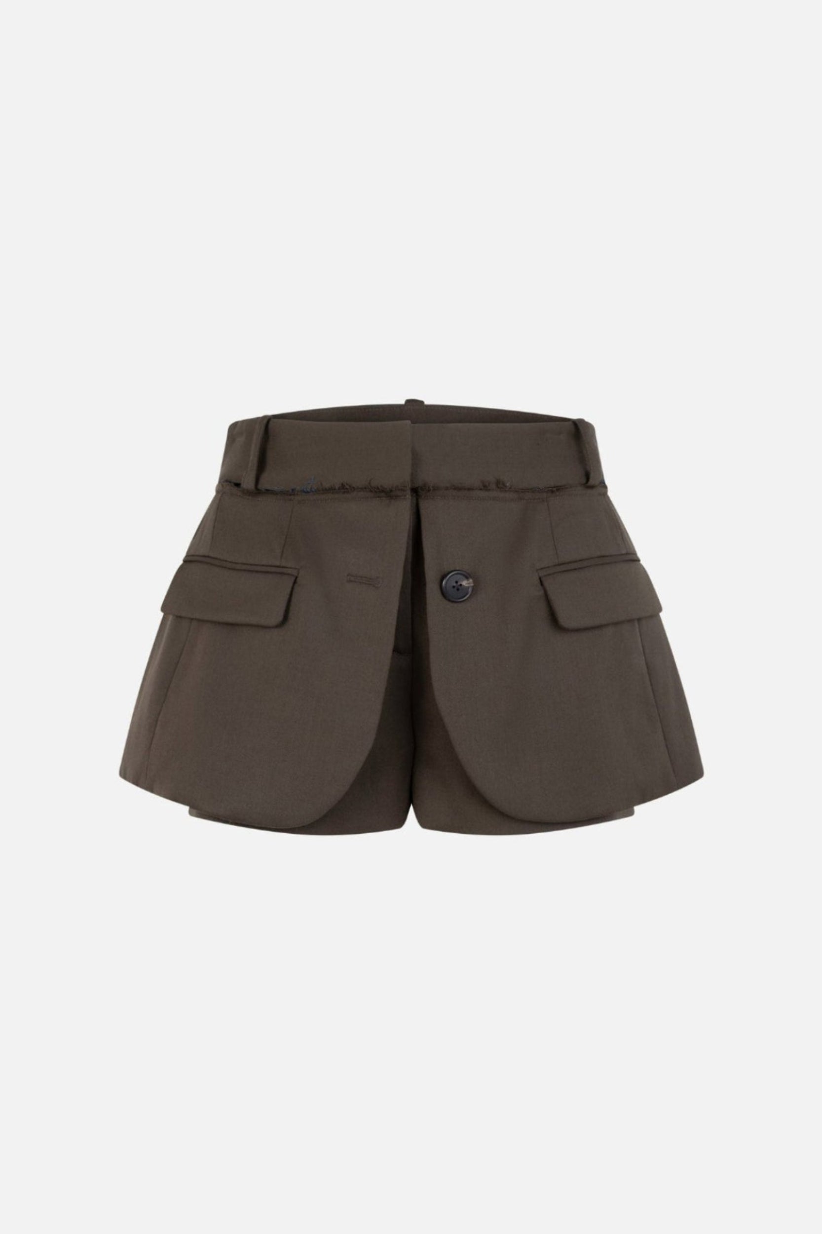Raw Edge Jacket Hem Short