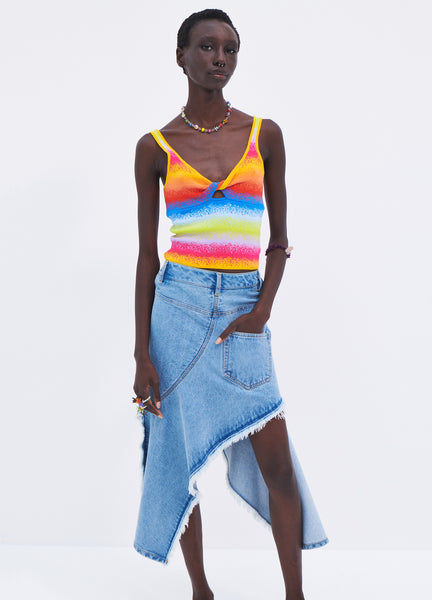 充実の品 monse-twisted-denim-skirt-in- スカート