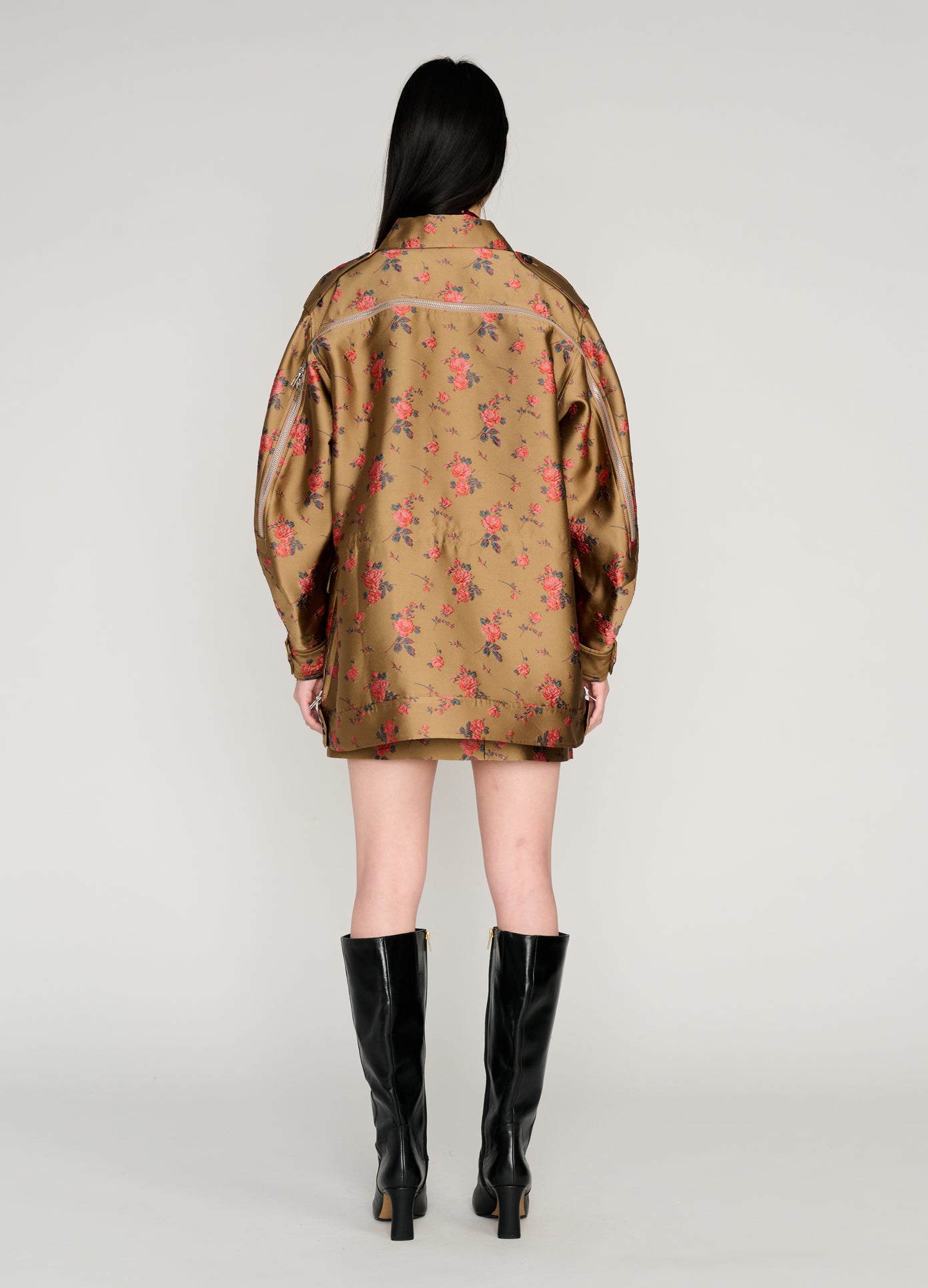 MONSE Utility Jacket in brown on model full back view