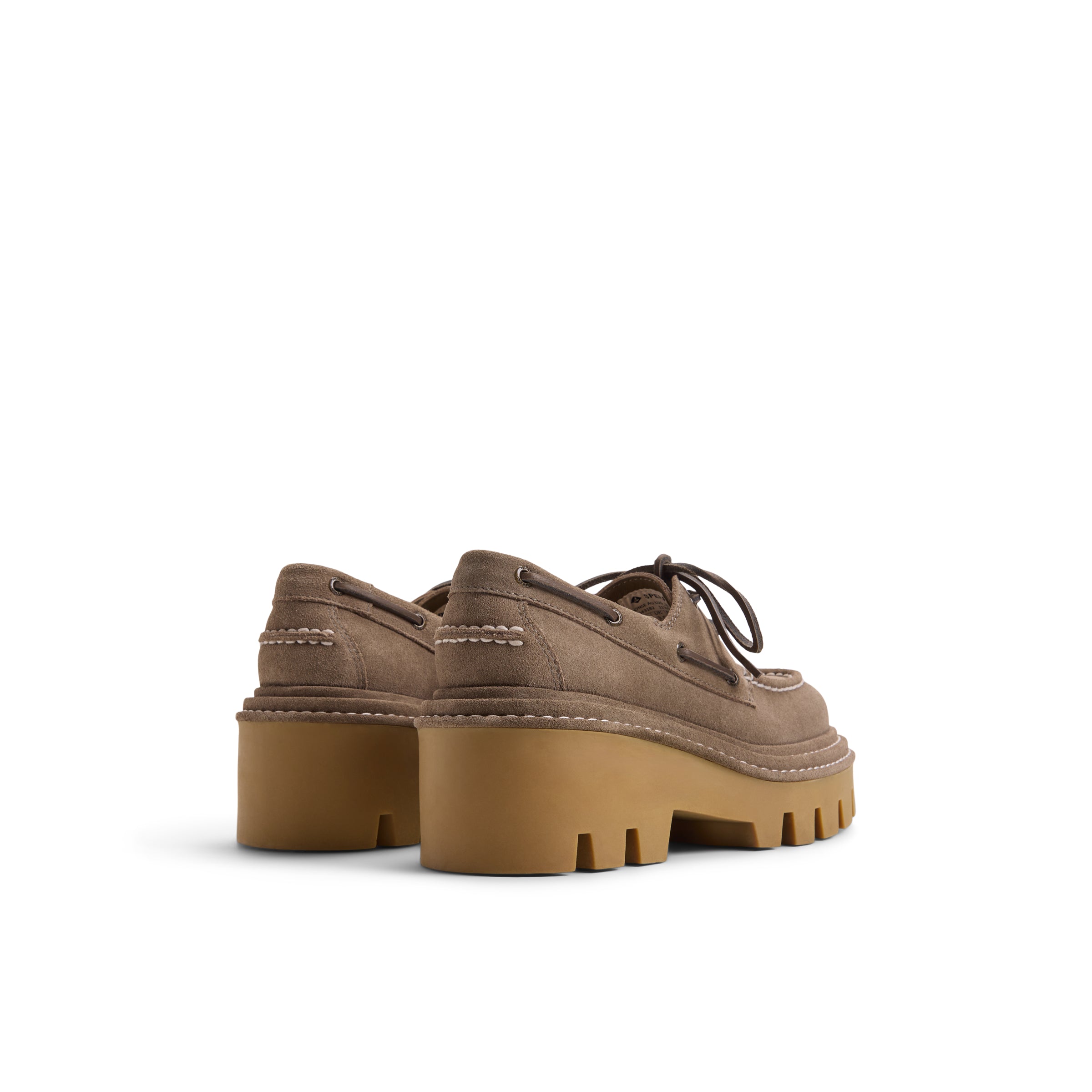 Sperry X MONSE Authentic Original™ 2-Eye Lug Boat Shoe Washed Khaki Suede