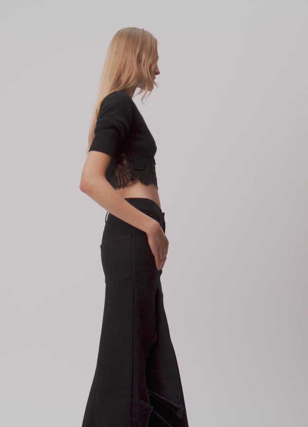 MONSE video for the Deconstructed Long Denim Skirt in Indigo