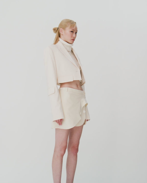 MONSE Cropped Cable Sweater in Ivory video