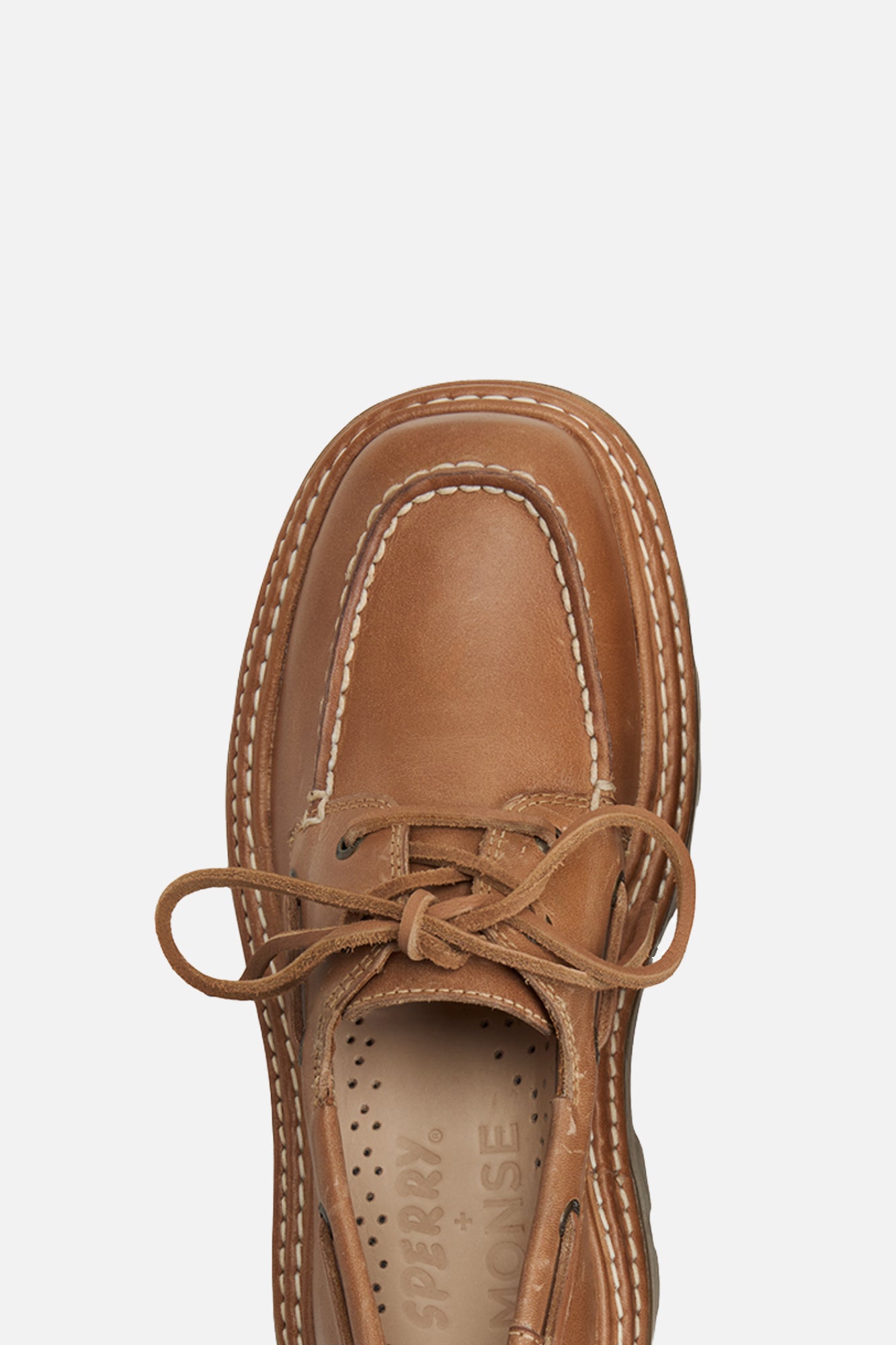 Sperry X MONSE Authentic Original™ 2-Eye Lug Boat Shoe Sahara Smooth Leather