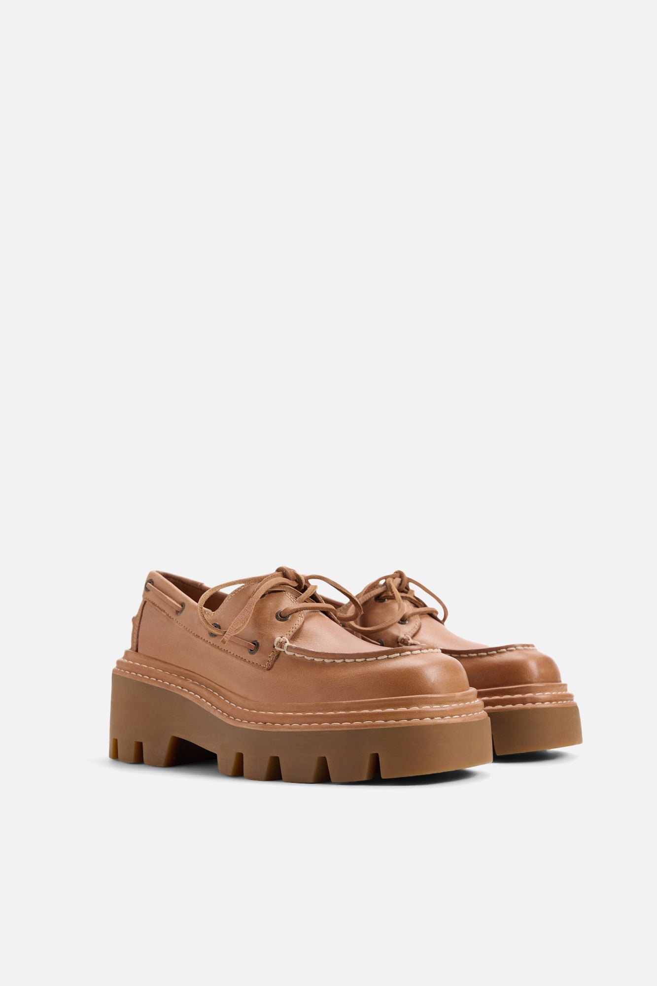 Sperry X MONSE Authentic Original™ 2-Eye Lug Boat Shoe Sahara Smooth Leather