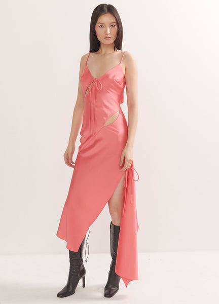 【新品未使用、未開封】ecmile ribbon tight dress monse-slip-dress-in-pink-on-