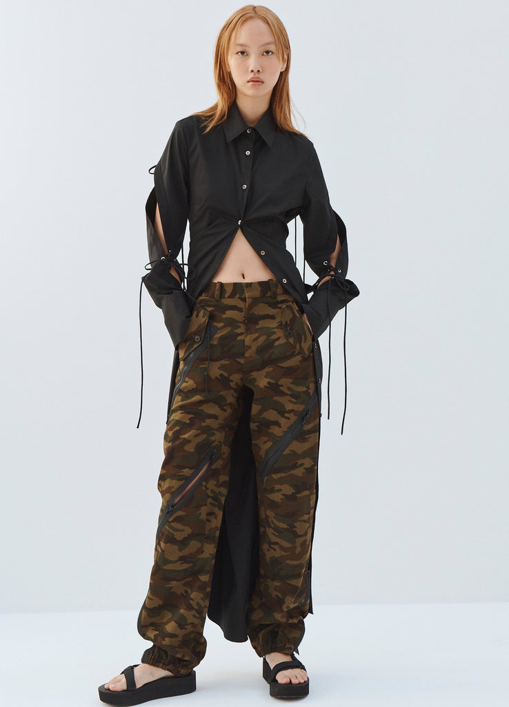 Women's Fashion Designer Camo Baggy Cargo Pants (Plus Size